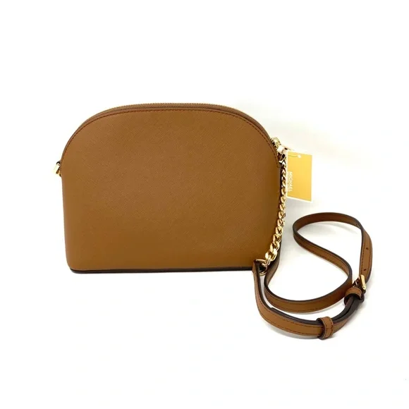 MICHAEL KORS Jet Set Travel Medium Dome Crossbody Brown Leather 35S9GTVC2L - Picture 4 of 7